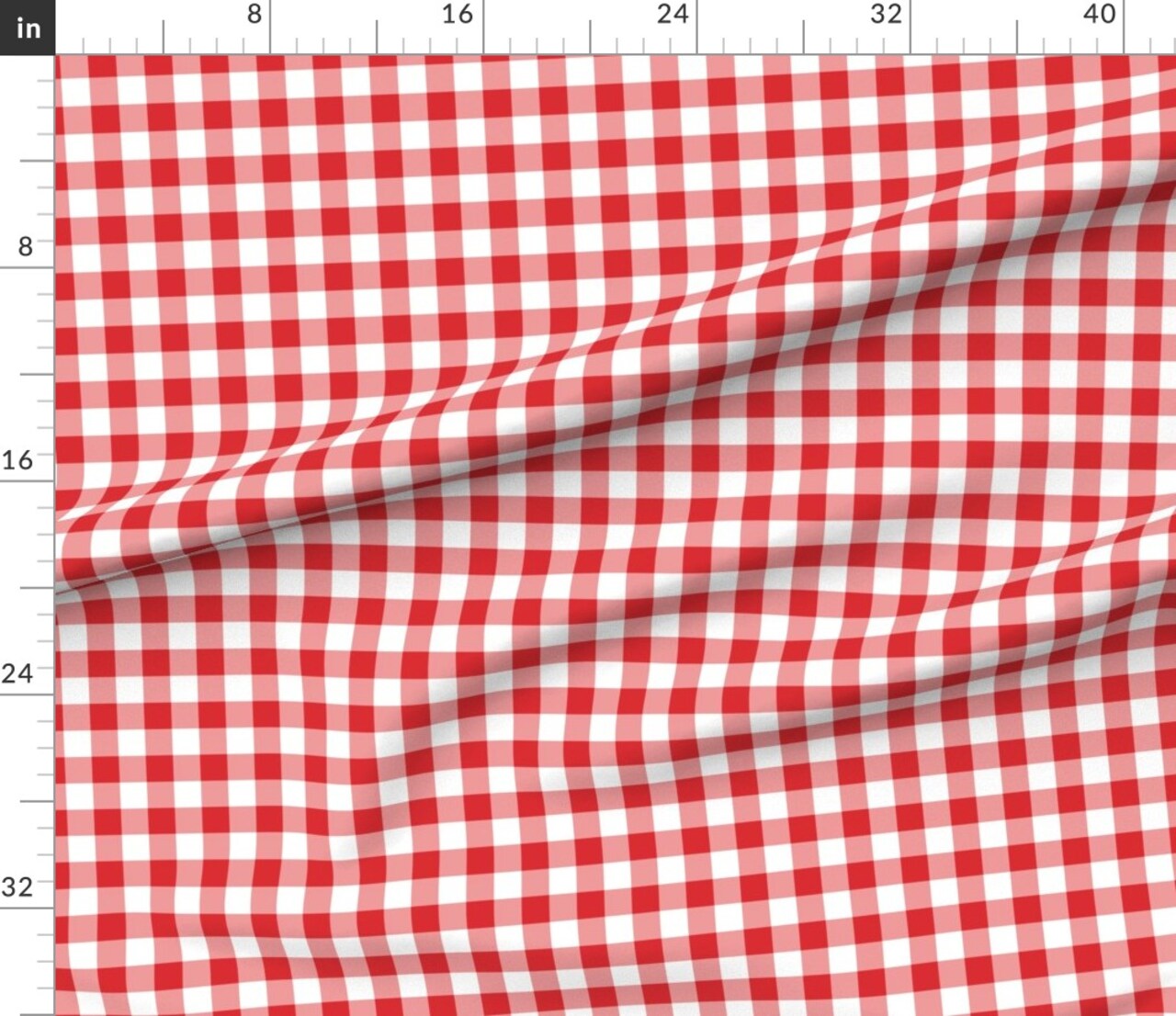 Valentine'S Day Plaid Check Coordinate Red Traditional Party Love Classic Gingham Rustic Farmhouse Picnic Custom Printed Fabric by Spoonflower Various Fabrics by the Yard or Fat Quarter